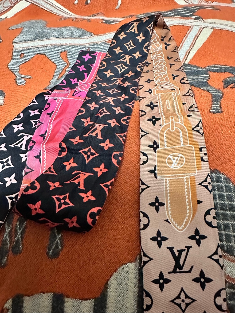 LOUIS VUITTON ❤️🌟BB BANDEAU RISING CONFIDENTIAL PINK & BLACK MONO ITEM # 5656704